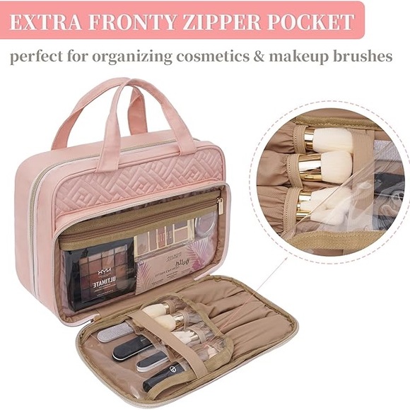 New Water-resistant Travel Toiletry Bag with 5 Spacious Compartments - Picture 3 of 6